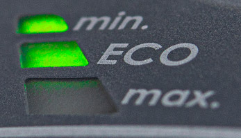 THOMAS Perfect Air, режим ECO для очистки воздуха  THOMAS Perfect Air, уровень мощности ECO для работы пылесоса в качестве воздухоочистителя