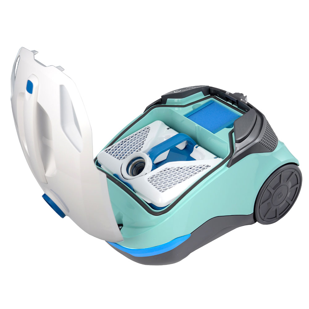 Пылесос Perfect Air Feel Fresh X3 с открытой крышкой и AquaBOX Безмешковый пылесос Perfect Air Feel Fresh X3 с открытой крышкой и водяным фильтром AquaBOX