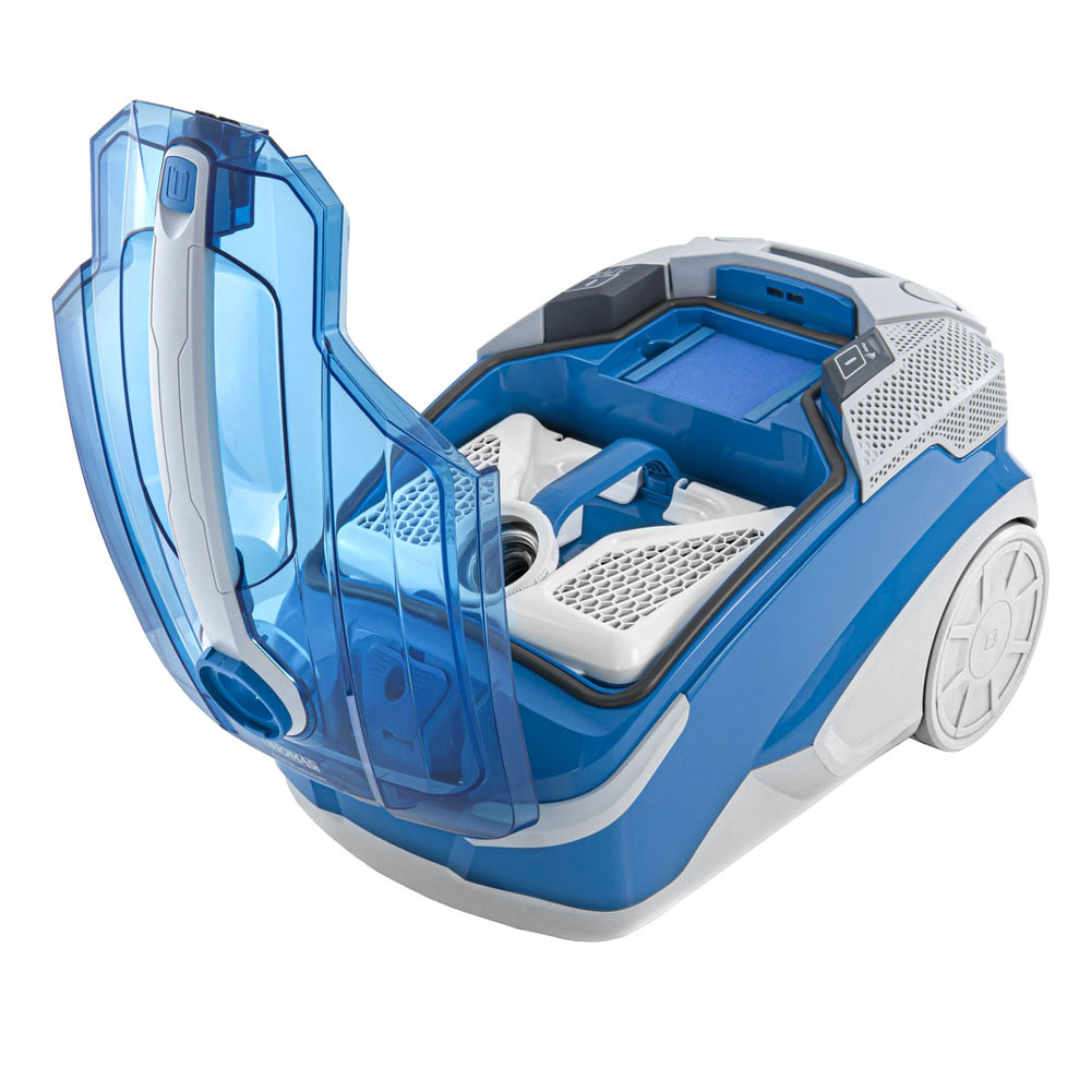 Пылесос THOMAS Sky XT с открытой крышкой, водяной фильтр AquaBOX и моторозащитный фильтр 