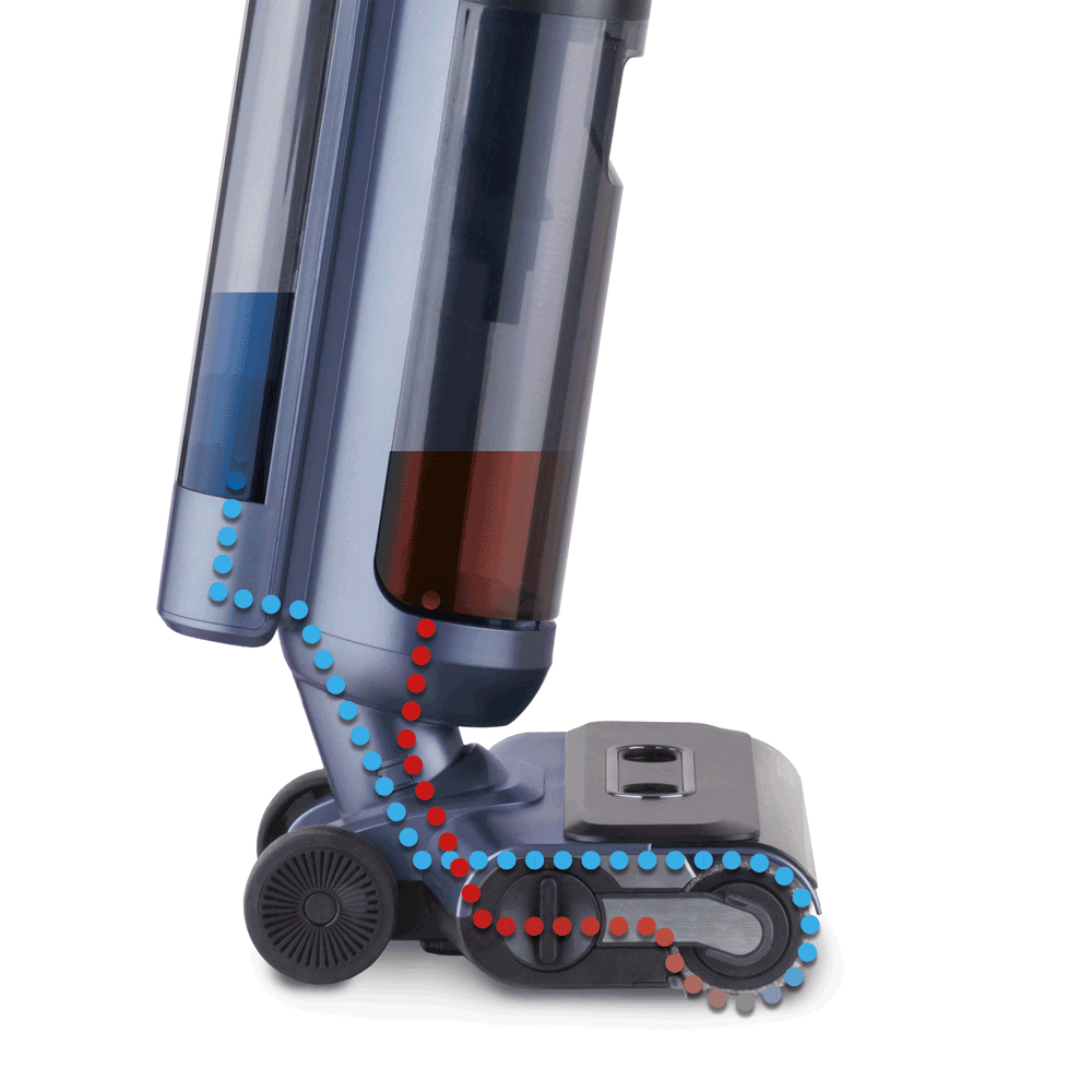 AquaFloorCleaner Cordless Plus, подача чистой и сбор грязной воды  Пылесос AquaFloorCleaner Cordless Plus, подача чистой воды для мытья и сбор грязной воды в отдельный резервуар