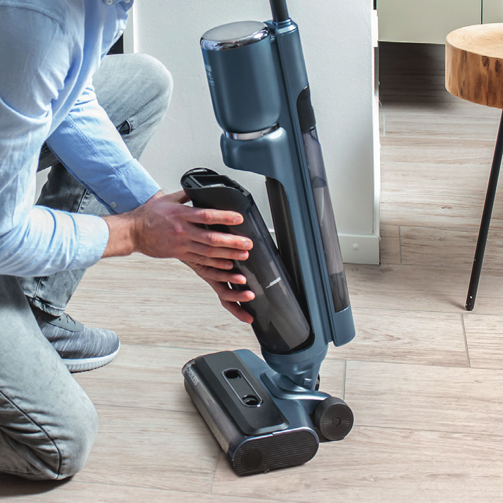 AquaFloorCleaner Cordless Plus, демонтаж емкости для грязной воды Моющий пылесос AquaFloorCleaner Cordless Plus, легкий демонтаж емкости для грязной воды
