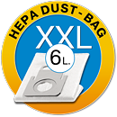 Знак НЕРА-мешка для моделей с открытым аквафильтром Знак HEPA-мешка XXL для моделей THOMAS с открытой системой водяной фильтрации Aquafilter