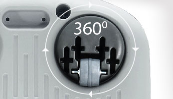 Моющий пылесос THOMAS, передние ходовые ролики вращаются на 360 градусов и обеспечивают легкость передвижения